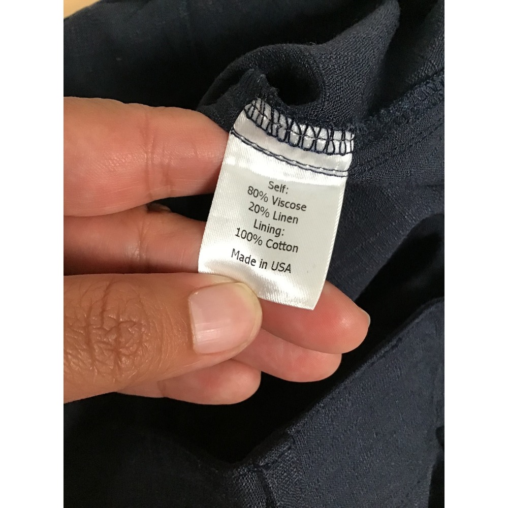 La Ligne Women's Navy Wide Leg Cargo Pockets Alba Pant Size 14 NWT - Picture 5 of 9